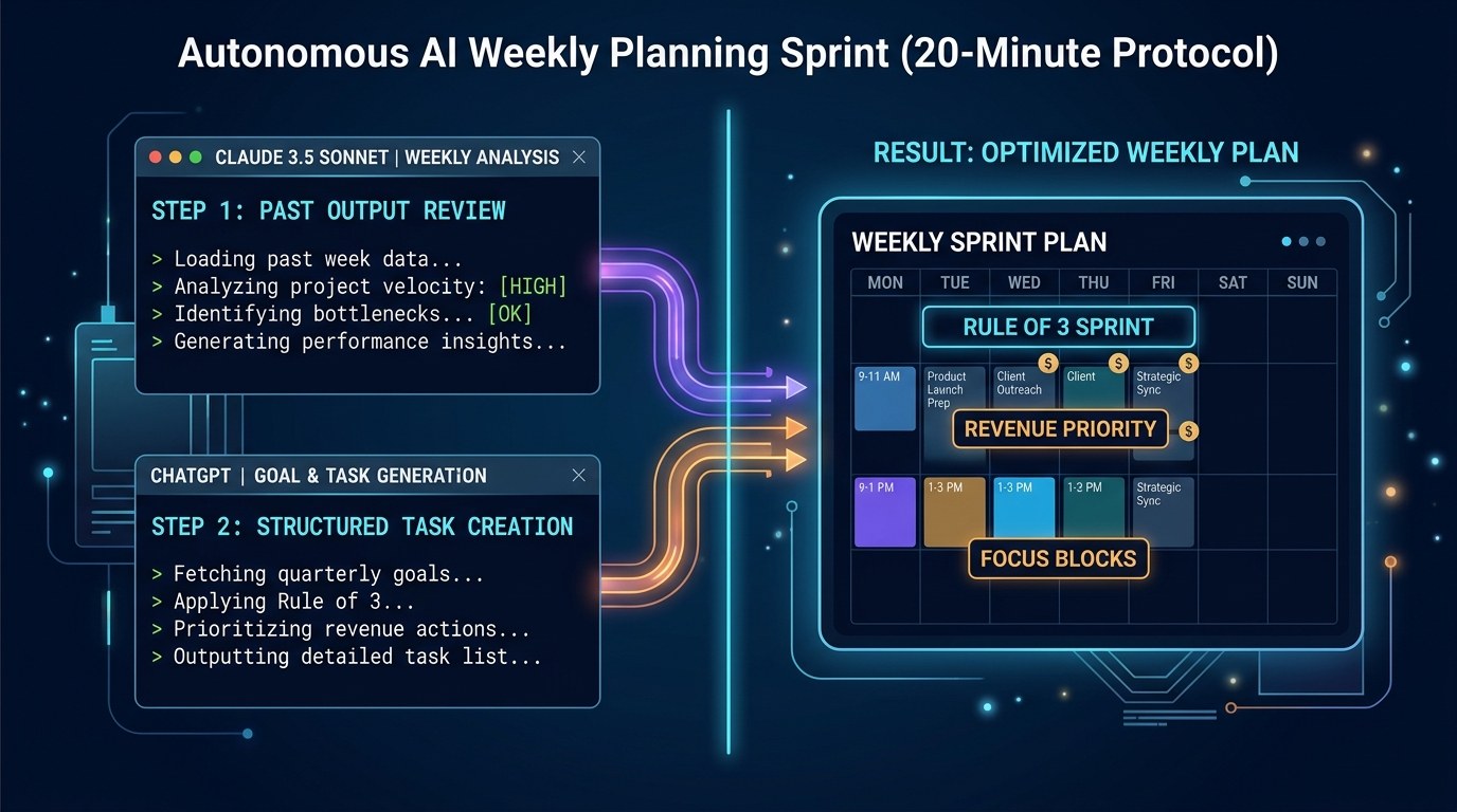 How Solopreneurs Can Run an Autonomous AI Weekly Planning Sprint in 20 Minutes